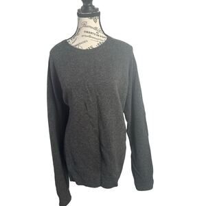 JCrew Mens 100% Lambswool Charcoal Sweater